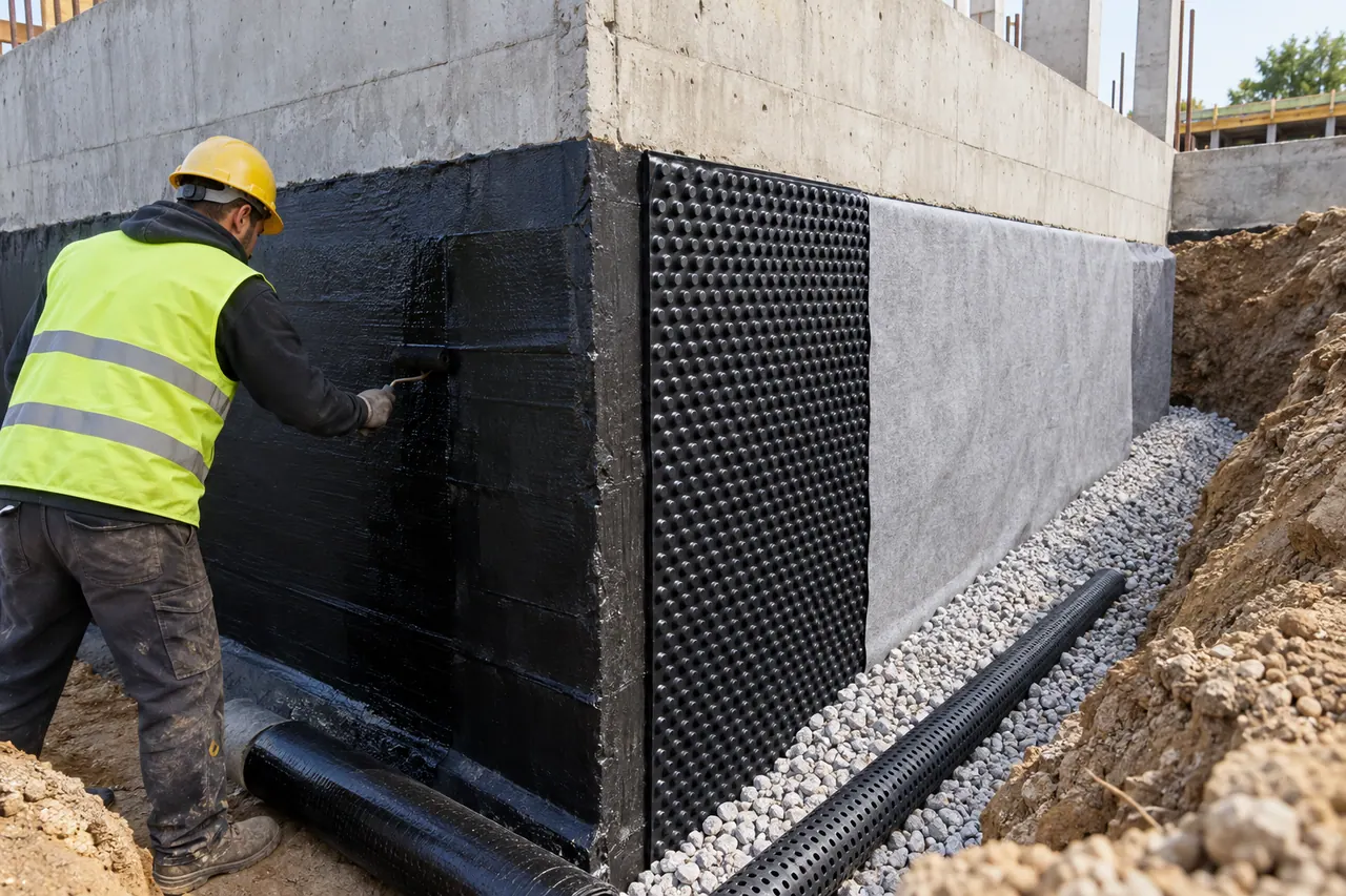 Temel ve Perde Beton Su Yalıtımı için temsili profesyonel uygulama görseli
